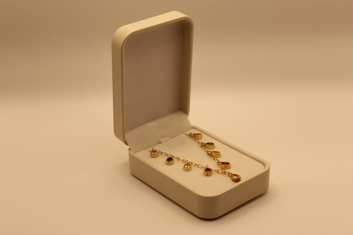 1 Gram Gold Chain with Crystal Droplets