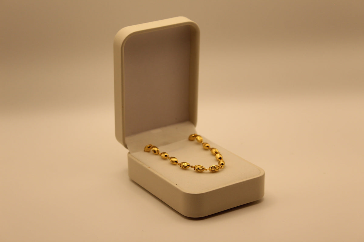 1 Gram Gold Textured Bead Chain
