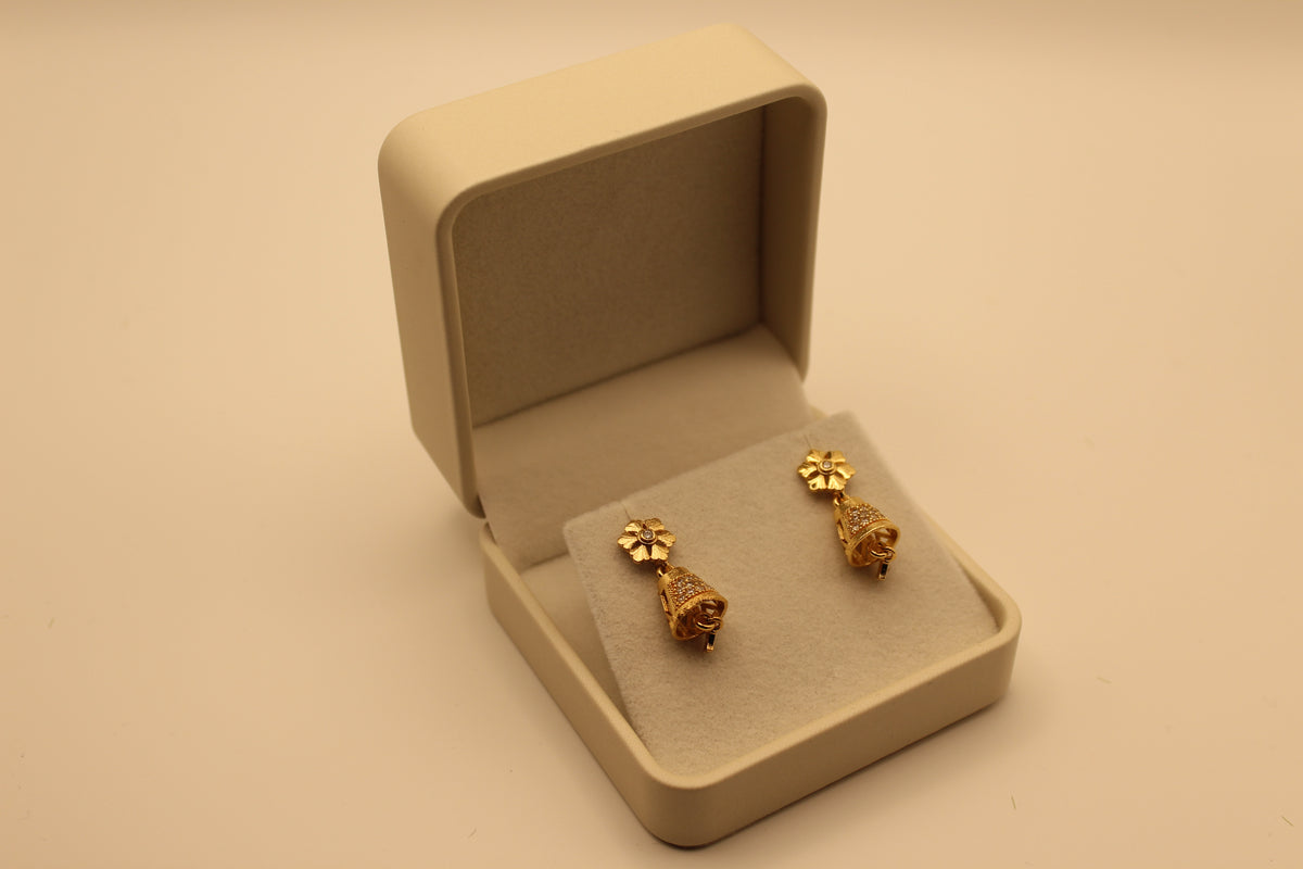 Dainty Bell Drop Earrings