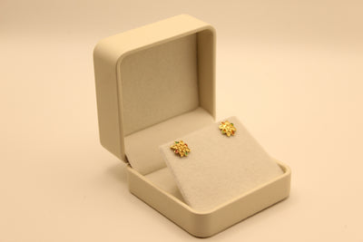 Flower Studs with Enamel Thread Petals