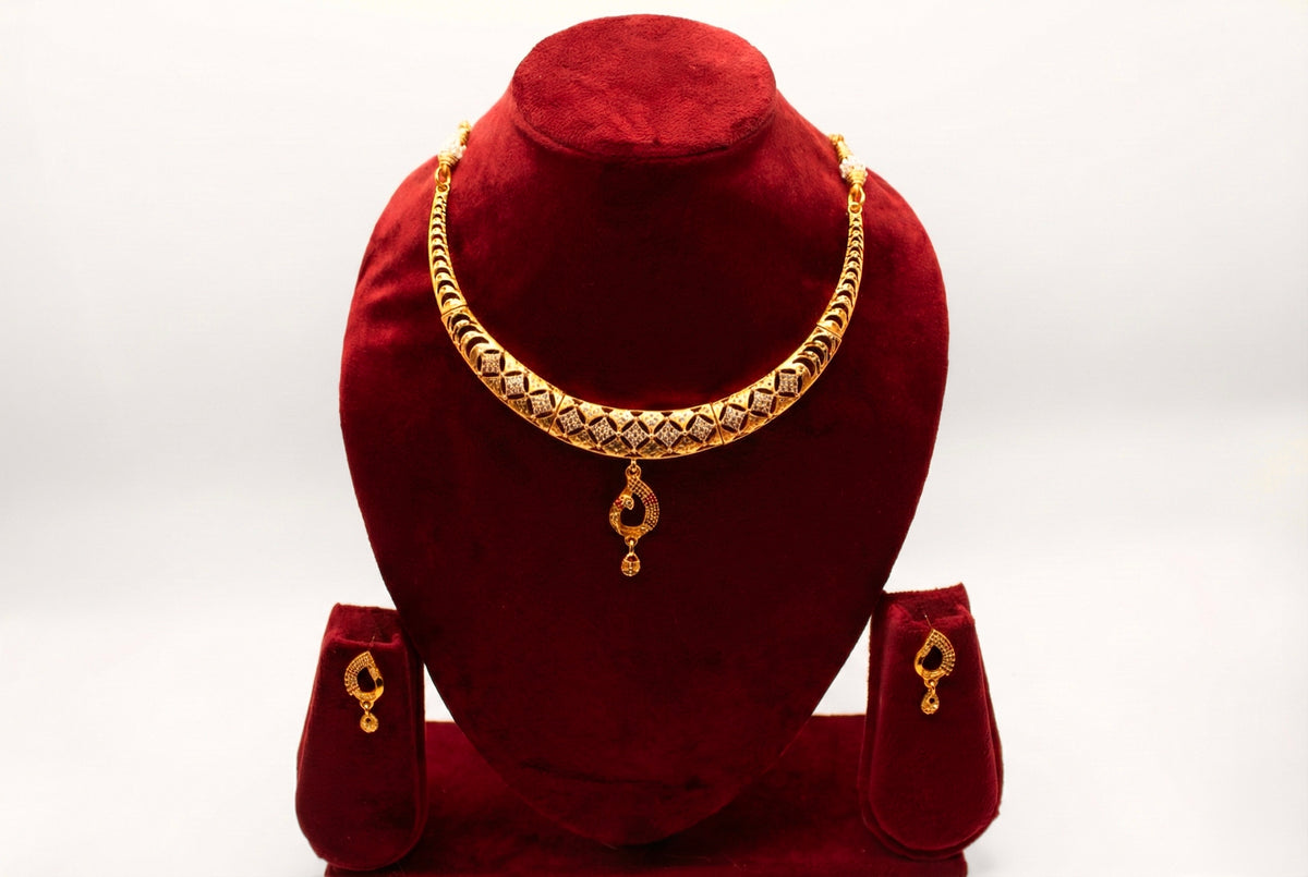 Geometric Choker Set with Peacock Drop