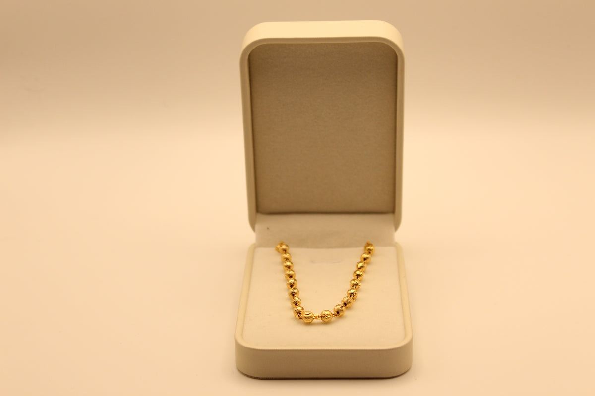 Matte Finish Golden Bead Mala