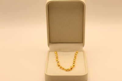 Golden Hammered Micro Bead Mala