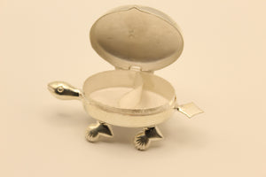 Silver Turtle Haldi Kumkum Container (Large) - alternate view