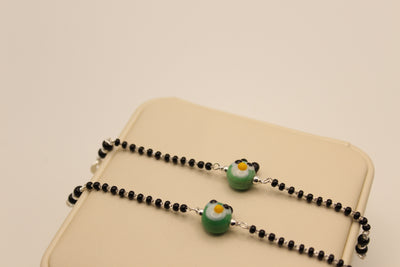 Baby Nazariya Bracelets with Green Accent Bead (Pair) - Style 2