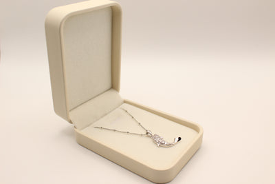 Silver Chain with Crystal Dolphin Pendant